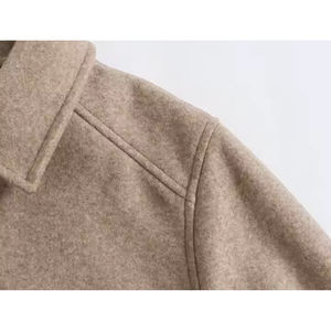 Modern Chic Women's Slim Fit <b>Short</b> <b>Jacket</b> Casual Turn Collar Multiple Color Options Eco-Friendly Windproof Quick Dry Design - Product Image 3