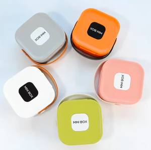 Cute Korean Style Multifunction Travel Jewelry Box with <b>Mirror</b> & Handle Lightweight Compact Jewelry Holder for Rings Necklaces - Product Image 1