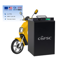 بطارية ليثيوم فوسفات الحديد LFP 72 فولت 40 أمبير قابلة لإعادة الشحن مع ضمان لمدة عامين للدراجات النارية الكهربائية