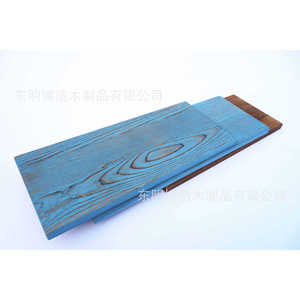 Tablas de Madera Maciza de Pino Teñido en Azul, Rectangulares, Estilo Rústico, Tamaño Personalizable para Paneles de Pared - Product Image 4
