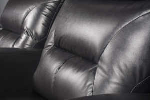 Meubles de théâtre 4 sièges en cuir noir classique confortable inclinable électrique maison sous-sol sièges de cinéma canapé fauteuil inclinable - Product Image 4