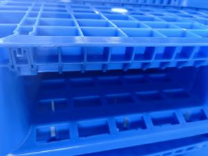 משטח פלסטיק אקולוגי חד-צדדי מחוזק עם רשת תלת-רצפית, דק HDPE מלא, כניסה 4 כיוונית, 1300*1100*155 מ\"מ - Product Image 4