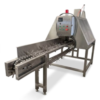 Volledig automatische ananas schil-, kern- en staartafsnijdende en -scheidingsmachine, industriële ananas schilmachine