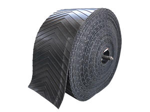 V-förmiges konkaves Gruben granulat gemustertes Gummi förderband für weniger als 45 Grad Förder granulat - Product Image 6