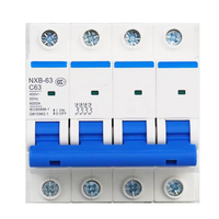 Disjoncteur miniature en plastique série Chnt Nxb-63 1A-63A 1P-4P en promotion