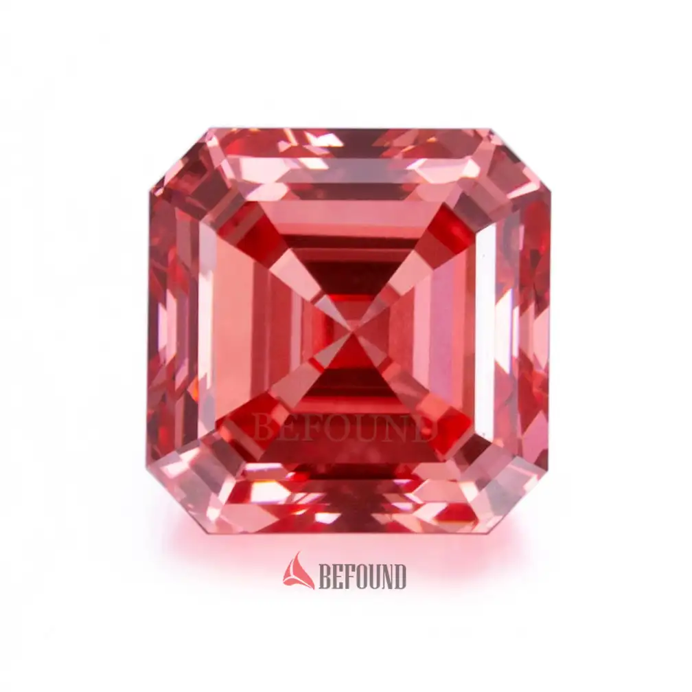 Pink Diamond Pink Fancy Pink Color VS1 Lab Created Loose Diamond Price Per Carat Asscher Cut Diamond For Ring Setting