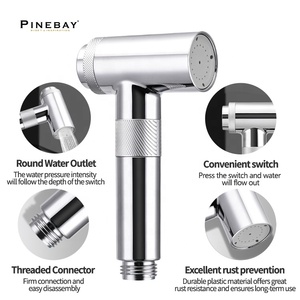 Прямые продажи от производителя PINEBAY, пластиковый ручной портативный ручной распылитель для унитаза Shattaf, спрей для биде высокого давления - Product Image 5