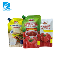 Pochette à bec verseur personnalisée de qualité alimentaire pour mayonnaise, sauce, ketchup, liquide ou pâte, emballage en sachet