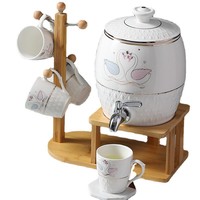 Pot à eau personnalisé avec robinet Keg Pot à vin en porcelaine pichet de bar 3L Mug150ml Conteneur à jus en céramique