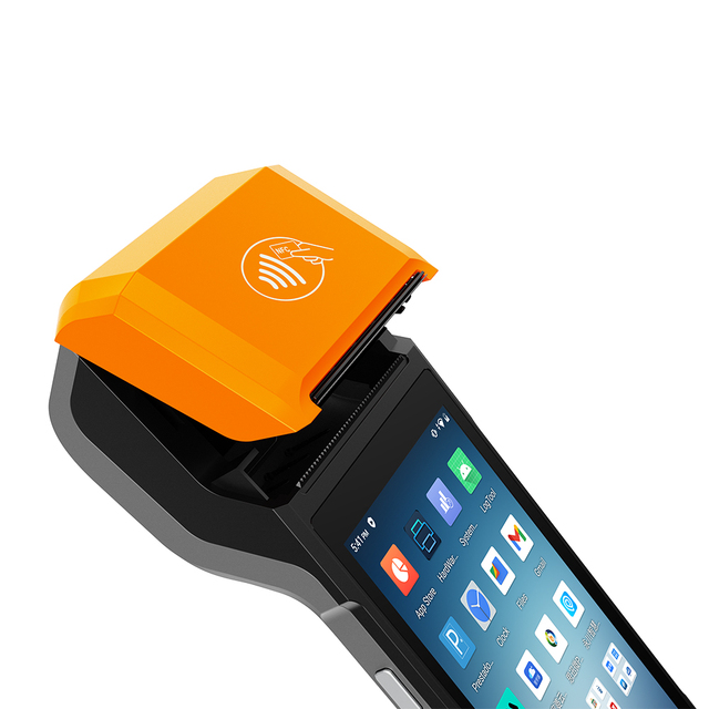 Android 13.0 4G WiFi Bluetooth NFC 5.5 Inch Smart Handheld POS Terminal Barcode Scanner Billing Mobile POS System