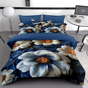 Nantong nhà dệt 5D Hoa kỹ thuật số in sợi nhỏ đào da <span class=keywords><strong>Polyester</strong></span> HD Ga Trải Giường Chăn bộ đồ giường - Product Image 5