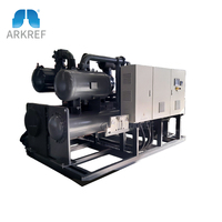 Refroidisseur d'eau industriel ARKREF 229,7 kW, modèle SGHSH1285YW, avec compresseur à vis Hanbell, refroidissement par eau, pour le refroidissement des centres de données.