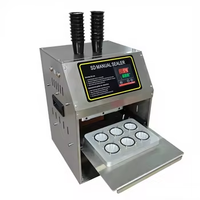 Machine de scellage manuelle KCUP, 6 trous, scellage en une seule fois, machine de scellage à chaud