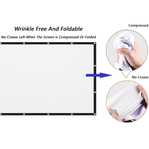 Película de poliéster de alta densidad suave Blanca 4K HD 16: 9 Pantalla de proyector 100 pulgadas para la noche de cine al aire libre en casa - Product Image 2