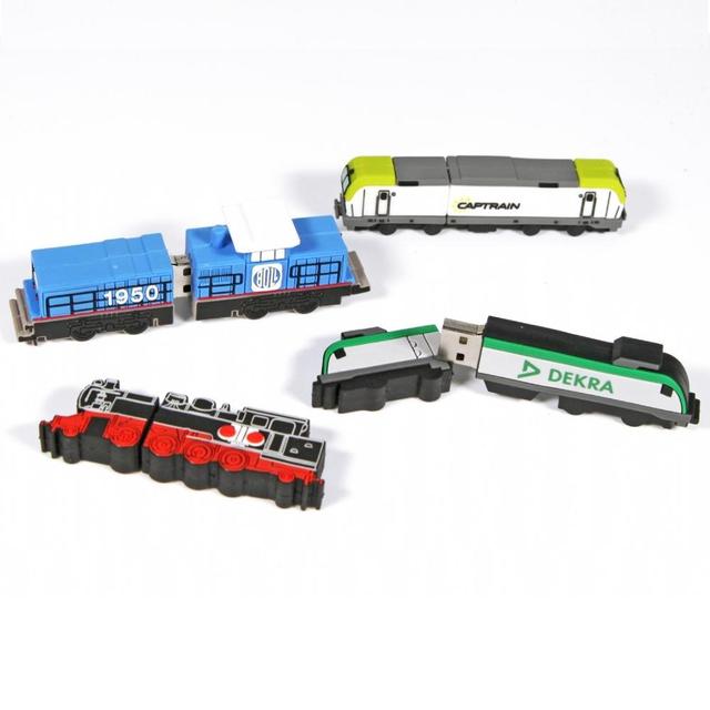 Customized PVC 3D Train Shape Usb Flash Drive 32GB, 8GB 16GB 3D Rubber Flash Drive USB, PVC USB Flash Disk
