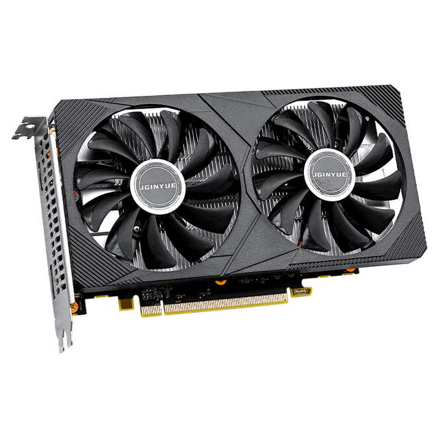 JGINYUE RX 6500 XT 4GD6 Computer Graphics Card GPU Gaming Card GDDR6 Video Memory Fan Cooler for PC