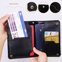 Portefeuille en cuir pour homme, porte-passeport portable, étui de voyage, porte-cartes, personnalisable avec logo – Vente en gros usine