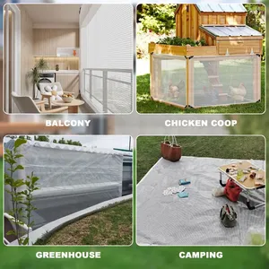 Lona Transparente de PE de 160GSM y 0.3mm de Grosor con <span class=keywords><strong>Rejilla</strong></span>, Cortina Impermeable para Pérgola Exterior, Tela para Invernadero, Mantiene el Calor para Plantas Suculentas - Product Image 6