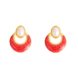 Pendientes de mariposa y flor de moda con diseño de trébol de cuatro hojas, exportador experimentado para mayoristas de productos variados, incrustaciones de resina epoxi, color de alta fidelidad. - Product Image 5