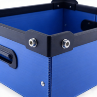Boîte à armature en polypropylène ondulé robuste, antistatique, pliable, réutilisable, pour le stockage logistique