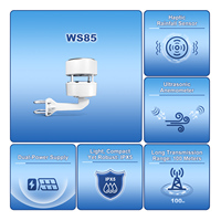 Capteur météo solaire 3-en-1 Ecowitt WS85 avec pluviomètre haptique, anémomètre ultrasonique et support de fixation pour mesurer les précipitations et le vent