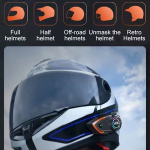 Y80 2X xe máy Mũ bảo hiểm 500m <span class=keywords><strong>Interphone</strong></span> Tai nghe cho 2 tay đua - Product Image 3