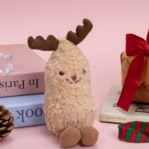 Factory Hot Sale Xmas Reindeer Plush Keychain Toy Plush Toys 4inch Stuffed Animal Toys Soft Claw Machine Toys for Kids <b>Party</b> <b>Bag</b> - Product Image 1