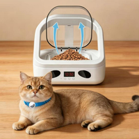 Distributeur automatique de nourriture pour animaux de compagnie avec détection par puce intelligente, reconnaissance multi-animaux, plan d'alimentation, double alimentation, anti-pincement, silencieux, en PP