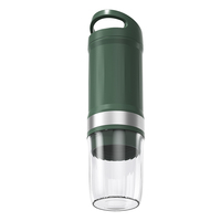Machine à café portable en acier inoxydable, électrique, batterie au lithium, charge type C, compatible avec deux types de capsules de café