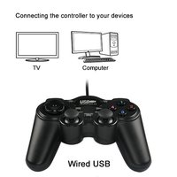 Manette de jeu filaire USB PC850 en gros avec poignée vibrante Joystick pour PC et accessoires de console pour jouer à des jeux