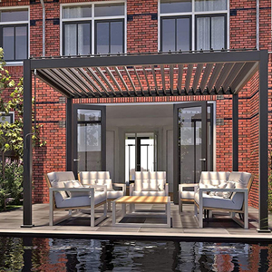 Pare-soleil de jardin en Aluminium manuel, ombrage de soleil, de <span class=keywords><strong>terrasse</strong></span>, tabliers à manger, Pergola - Product Image 4