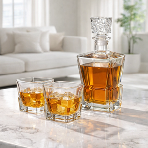 Ensemble de carafe à whisky en forme de glaçon 7 pièces avec verres, carafe à liqueur en verre de qualité supérieure et verres à whisky pour bar à domicile, <span class=keywords><strong>cadeau</strong></span> - Product Image 3