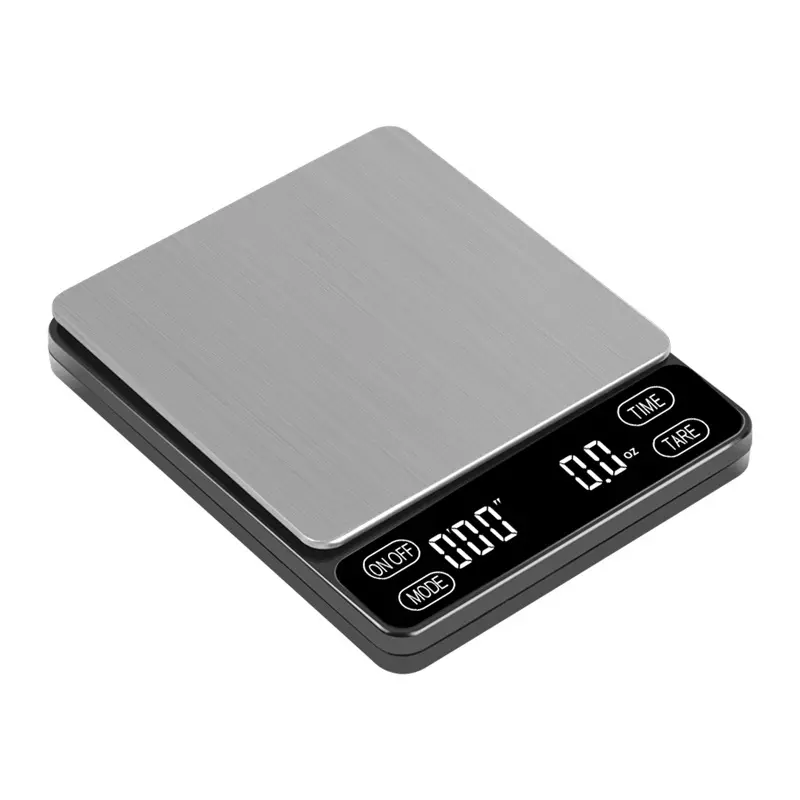 2000g 0,1g Mini-Kaffee waage Pocket Personal Scale mit Timer Electronic Digital Timer Espresso Coffee Scale Kitchen