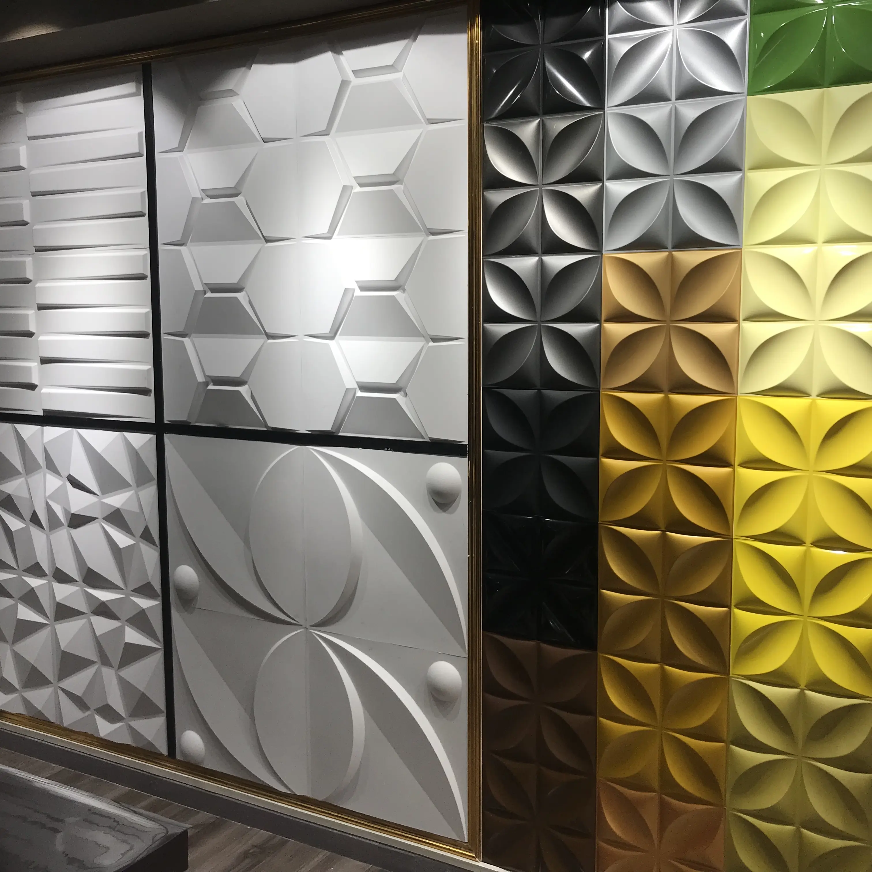 Harga Grosir Tahan Air Paintable 3D Panel Dinding PVC untuk Dinding Dekoratif