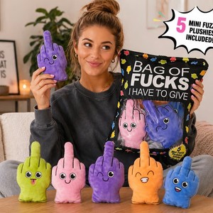 Juego de Mini Almohadas de Peluche con Diseño de Dedo Medio, Juguete de Peluche Suave de Dibujos Animados, Muñecos de Animales de Peluche con Dedos Rosados, Decoración para Sofá - Product Image 2