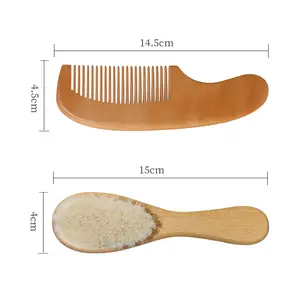 Baby Hair Brush Comb Set Wooden Baby Hair Brush Set Children Hair Brush Set