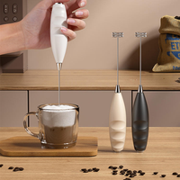 Mousseur à lait électrique portable en acier inoxydable, fouet à matcha, mélangeur de boissons, agitateur, mousseur à café, outil de cuisine et de bar