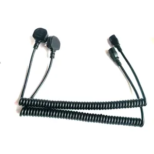 Aangepaste Uk Standaard 3pin Plug Naar C13 Spiraal Kabel Pu Jasje 3 Cores 1mm2