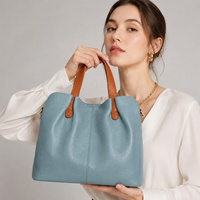 Sac fourre-tout en cuir véritable grainé, luxe discret, grande capacité, sac à main pour femme, sac de travail minimaliste pour le bureau quotidien des femmes