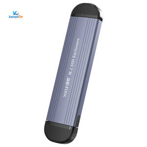 Boîtier <span class=keywords><strong>externe</strong></span> pour <span class=keywords><strong>disque</strong></span> <span class=keywords><strong>dur</strong></span> SSD NVMe M.2, NGFF M.2, avec ports Type-C + USB 2-en-1 - Product Image 1