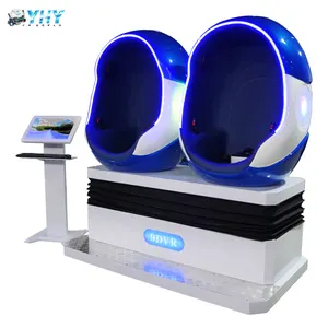 YHY 3Dof Leather Seats Games Machine Simulator 2 Players Chair Roller Coaster Virtual Reality Cinema 9D Vr Egg
