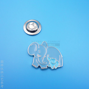 Cute <b>Elephant</b> Badge Cartoon Animal Shape Magnetic Alloy Buckle Type Advertising <b>Gift</b> Promotional Item Bright Nickel HZ6868576 - Product Image 2