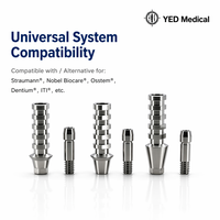 Abutment temporaire Osstem OEM en titane avec tournevis pour systèmes d'implants dentaires, compatible CAD CAM, expédition en 24h