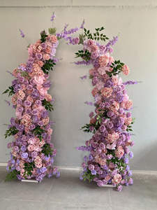 Toptan Yeni Toz Mor Boynuz Şeklinde Çerçeveler, Düğün Sahnesi Dekorasyonunda ve Yapay Çiçekleri Sergilemek İçin Vitrinlerde Kullanım İçin - Product Image 4