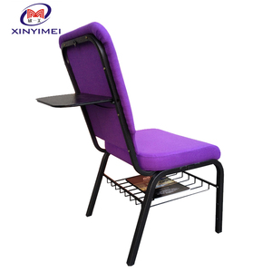 Ghế Nhà Thờ Cạnh Nhau Bằng Sắt Màu Tím Giá Rẻ Bán Sỉ Từ Nhà Cung Cấp Trung Quốc Có Kệ Túi Đựng Đồ, Vải Chống Cháy Tiêu Chuẩn - Product Image 5