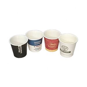 Gobelet à café jetable à double paroi biodégradable avec estampage à chaud en feuille d'or, papier synthétique personnalisable - Product Image 2