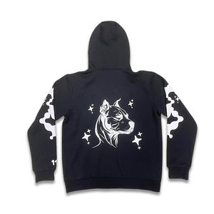 Custom Hoodies Cotton Design Streetwear Fashion Graphic <b>Black</b> Zip <b>Sweatshirt</b> - Product Image 3