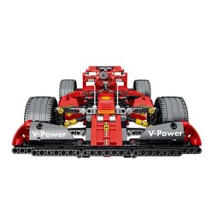 Neuankömmling Mork 023005 Rote Formel Super Champions Racing Blocks Ziegel Kompatibel mit allen Lego-Spielzeugen für Jungen Modellbau
