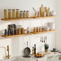 Étagères flottantes en bois, étagères flottantes pour mur, supports en bois robustes pour livres, salle de bain, cuisine