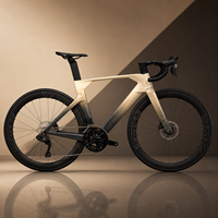 Vélo de course sur route en carbone, vélo complet avec jeu de roues en carbone, logo personnalisé